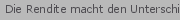Die Rendite macht den Unterschied