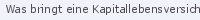 Was bringt eine Kapitallebensversicherung
